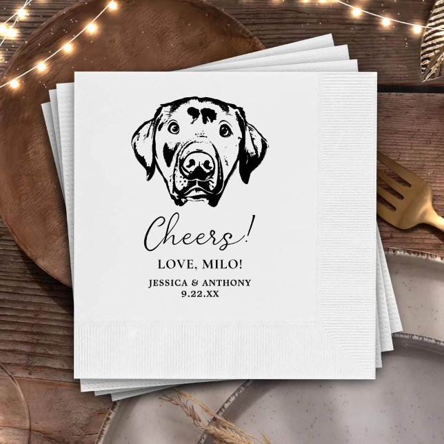 Labrador Dog Personalisiert Cheers Napkins Serviette (Von Creator hochgeladen)