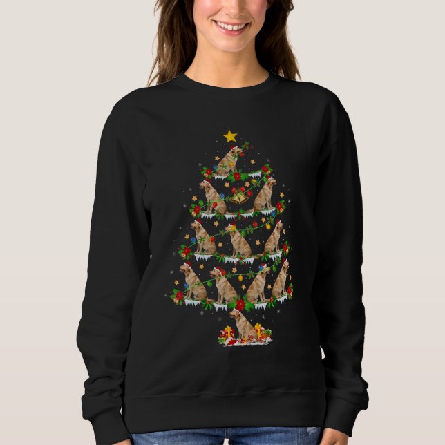 Labrador Dog  Xmas Lights Labrador Christmas Tree Sweatshirt (Vorderseite)