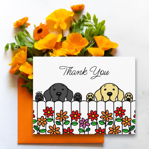 Labrador-Duo beobachtet dich - Danke-Postkarte Postkarte