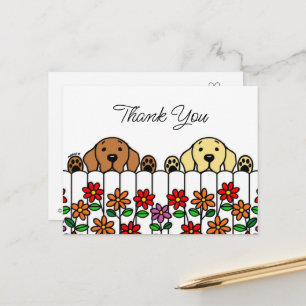 Labrador-Duo beobachtet dich Danke-Postkarte Postkarte