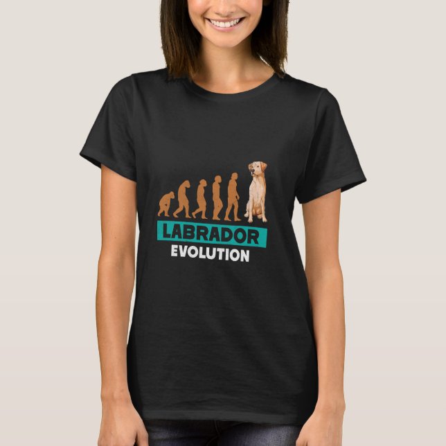 LABRADOR EVOLUTION Labrador Retriever Funny Dow Ow T-Shirt (Vorderseite)