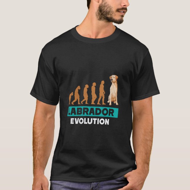 LABRADOR EVOLUTION Labrador Retriever Lustiger Hun T-Shirt (Vorderseite)