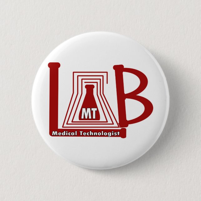 LABRADOR-FLASCHEN-LOGO-M.Ü. - MEDIZINISCHER BUTTON (Vorderseite)