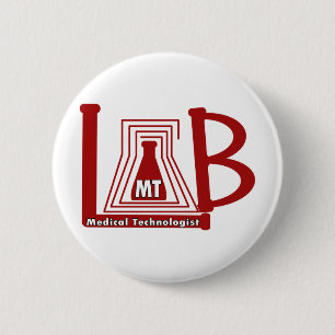 LABRADOR-FLASCHEN-LOGO-M.Ü. - MEDIZINISCHER BUTTON