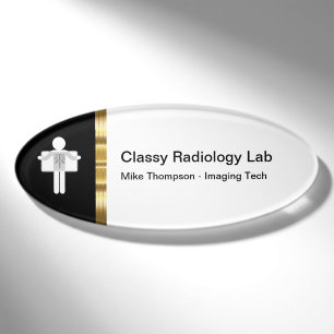 Labrador für klassische Radiologie Namenschild