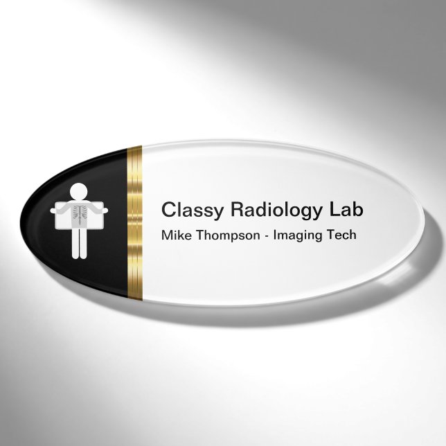 Labrador für klassische Radiologie Namenschild (Vorderseite)