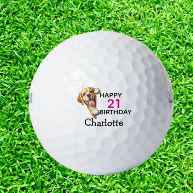 Labrador Geburtstag   Golfball (Celebrate Labrador-loving golfers with unique golf balls—perfect birthday gifts for dog enthusiasts)