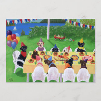 Labrador-Geburtstags-Party Einladungen