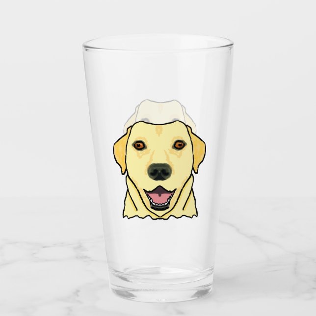 Labrador-Gesicht Glas (Vorderseite)