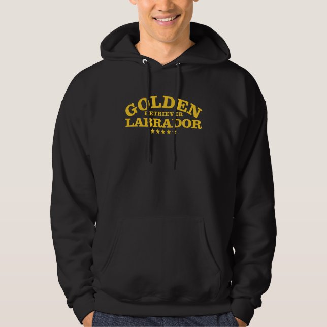 Labrador Golden Retriever Dog Letters Text Typogra Hoodie (Vorderseite)