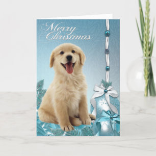Labrador-golden retriever-Weihnachtskarten Feiertagskarte