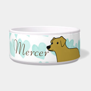 Labrador-goldener Retriever-Haustier-Schüssel Napf