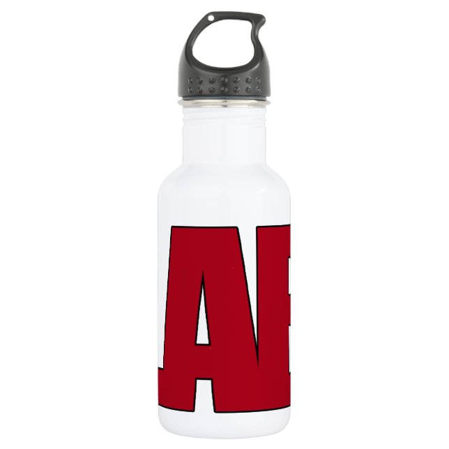 LABRADOR - GROSSES ROTES BOLD-LOGO TRINKFLASCHE (Vorderseite)