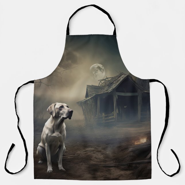 Labrador Halloween Beängstigend Schürze (Vorderseite)