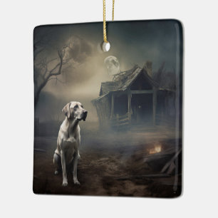 Labrador Halloween Gruselig Keramikornament
