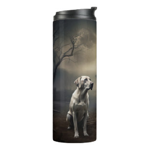 Labrador Halloween Gruselig Thermosbecher