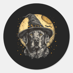 Labrador Halloween lustig süßer Hund schwarze Lab Runder Aufkleber