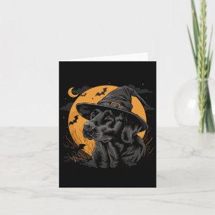Labrador Halloween Lustiger Süßer Hund Schwarzer L Karte