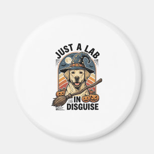 Labrador Halloween-Shirt Vintage Hexe Hund Kostüm Magnet