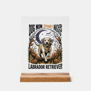 Labrador Halloween-Shirt Vintage Hundemutter Grafi Acrylschild