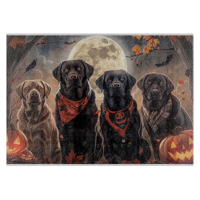 Labrador Halloween Spooky Schneidebrett (Vorderseite)