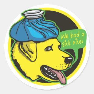 Labrador Hangover Gear Runder Aufkleber