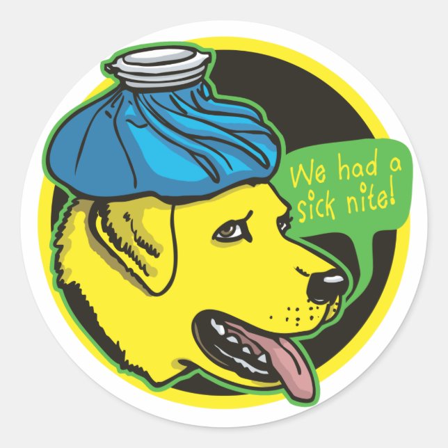 Labrador Hangover Gear Runder Aufkleber (Vorderseite)