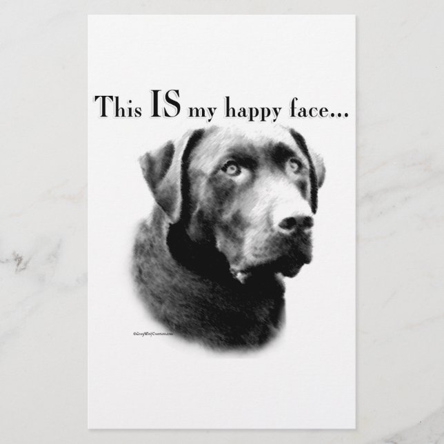 Labrador Happy Face Briefpapier (Vorderseite)