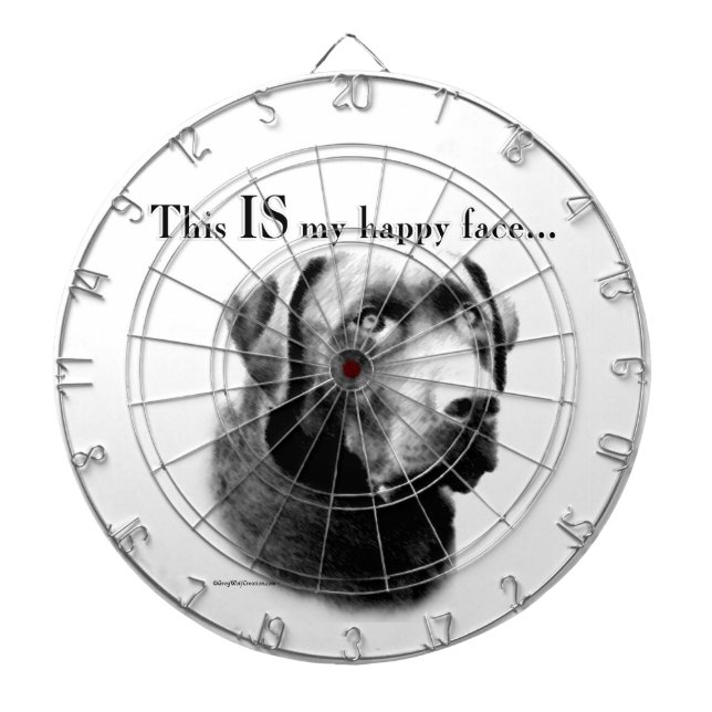 Labrador Happy Face Dartscheibe (vorne)