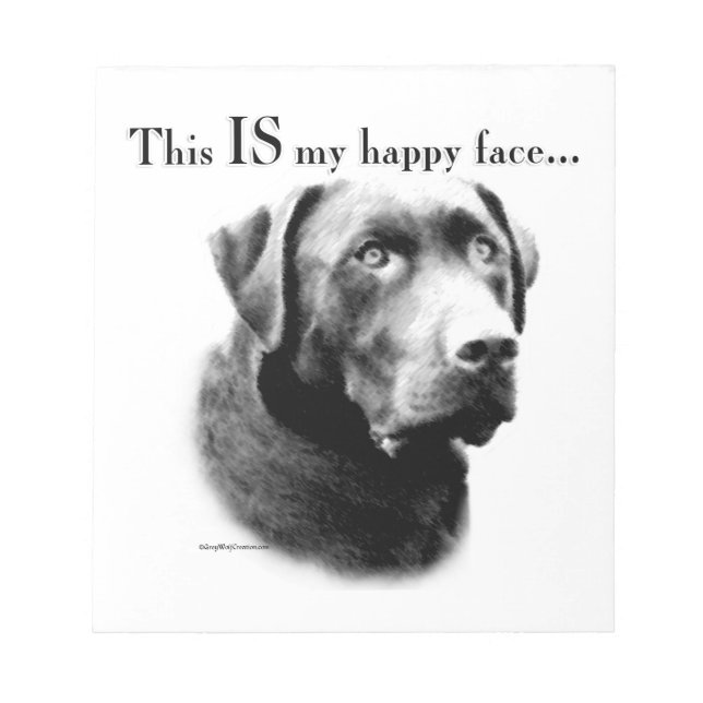 Labrador Happy Face Notizblock (Vorderseite)