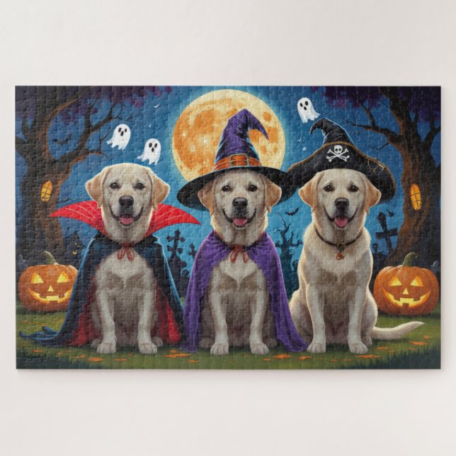 Labrador Hogs Pumpkin Halloween Funny (Horizontal)