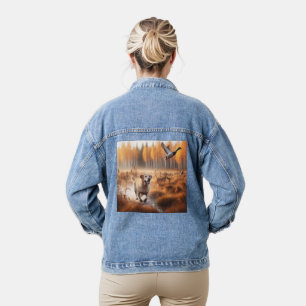 Labrador/Hund bei der Herbstentenjagd Jeansjacke