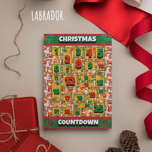 Labrador-Hund Countdown Weihnachten Adventskalende