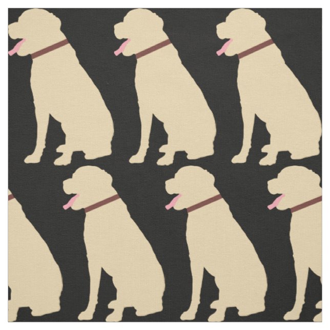 Labrador Hund Goldenes Muster Stoff (Muster)