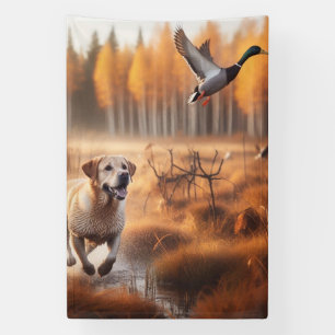 Labrador/Hund im Herbst Entenjagd Banner