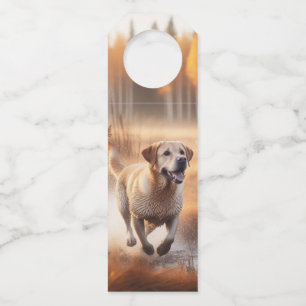 Labrador/Hund im Herbst Entenjagd Flaschenanhänger