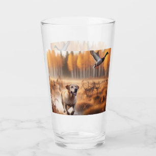 Labrador/Hund im Herbst Entenjagd Glas