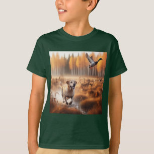 Labrador/Hund im Herbst Entenjagd T-Shirt