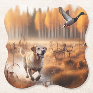 Labrador/Hund im Herbst Entenjagd Untersetzer