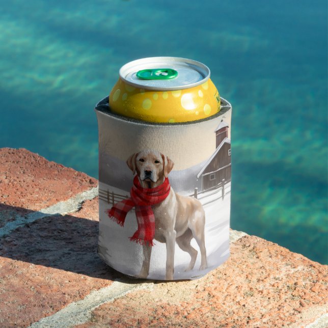 Labrador Hund im Schnee Weihnachten Dosenkühler (In Situ Pool)