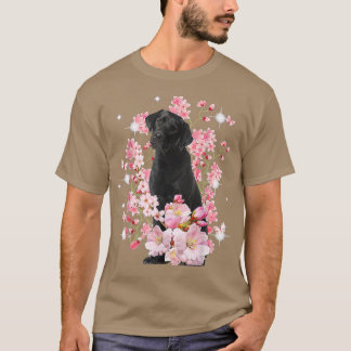 Labrador Hund Japanischer Cherry Blossom Sakura Bl T-Shirt