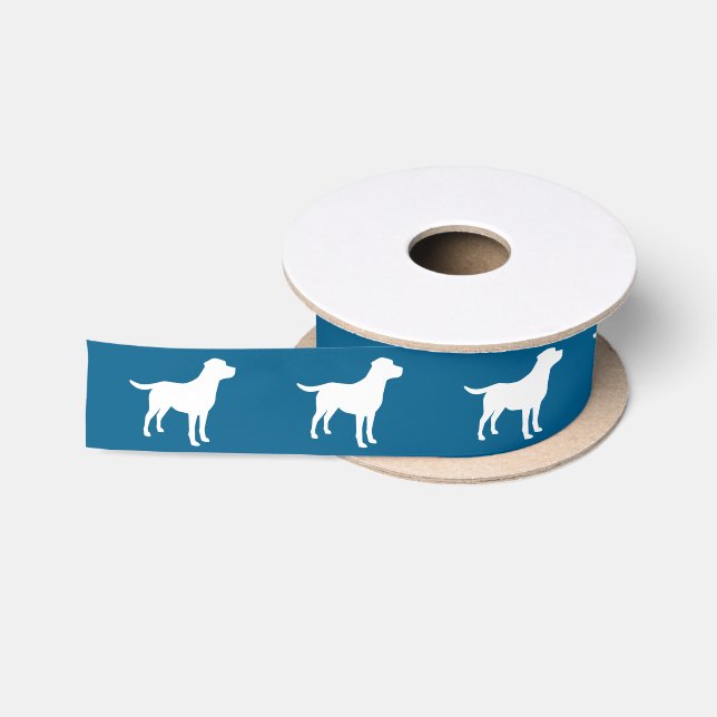 Labrador Hund Kinderdusche Labrador Pink Satinband (Spule)