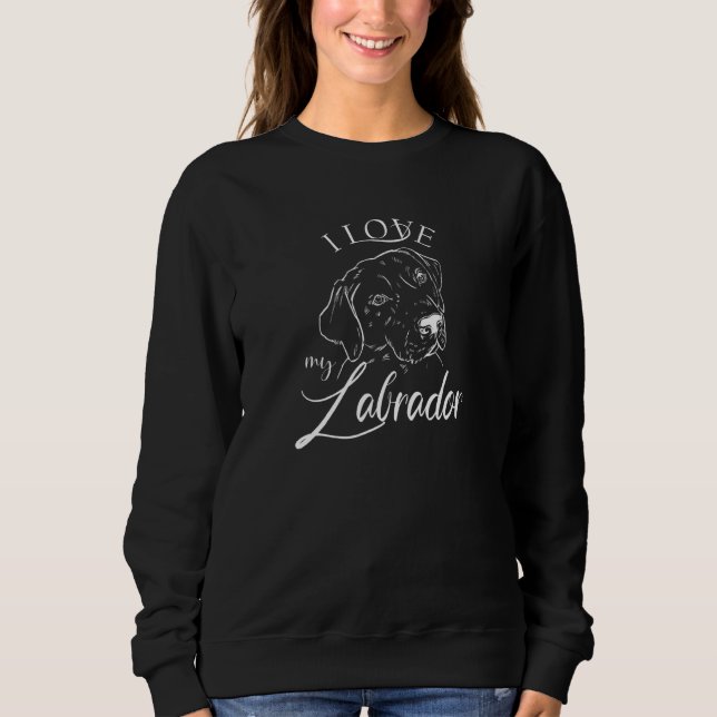 Labrador Hund Liebe Tier Sweatshirt (Vorderseite)