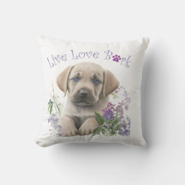 Labrador Hund Mama Floral Kissen