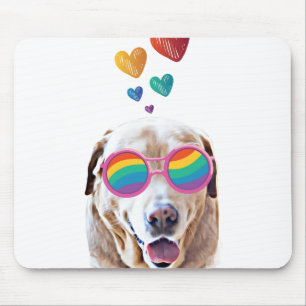 Labrador Hund mit HerzValentinstag Mousepad