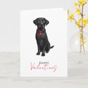 Labrador-Hund mit Liebesherz Valentinstag Karte