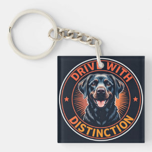 Labrador Hund mit Motivierend Slogan Schlüsselanhänger