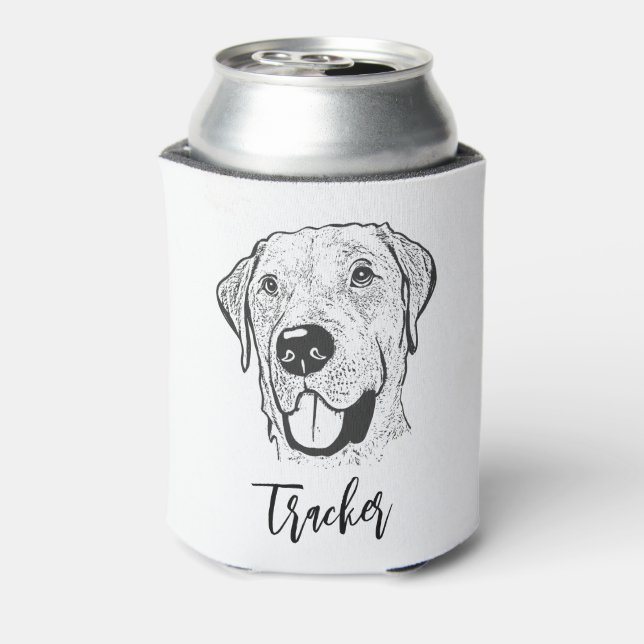 Labrador Hund Personalisiert Zeichnend Hand Dosenkühler (Kanne Rückseite)