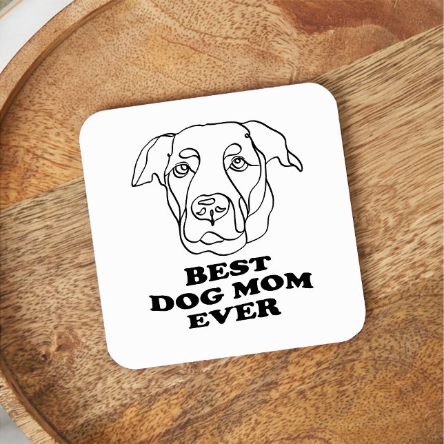 Labrador Hund Personalisiert Zeichnend Hand Rechteckiger Pappuntersetzer (Von Creator hochgeladen)