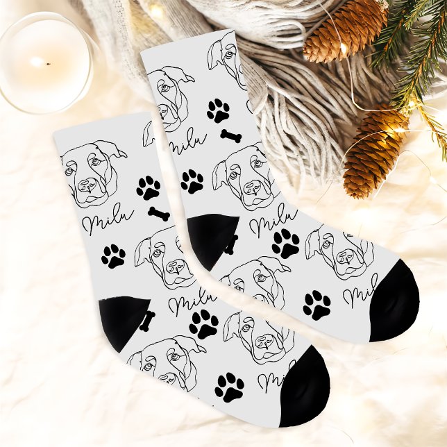 Labrador Hund Personalisiert Zeichnend Hand Socken (Von Creator hochgeladen)